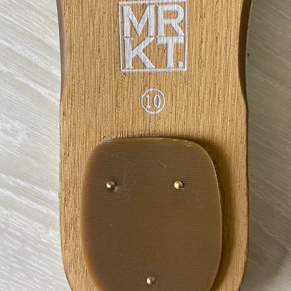 MRKT Market Faith slip on Sandal Shoe Flat Coral Cream fabric upper size 10 - Picture 5 of 8